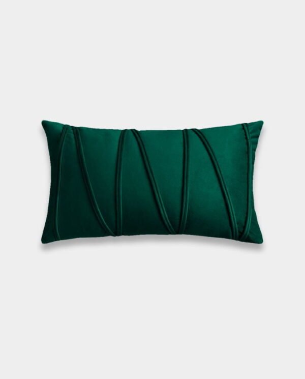 Velvet Striped Cushions (4) Striped Velvet Lumber Cushion Cover - Emerald Green