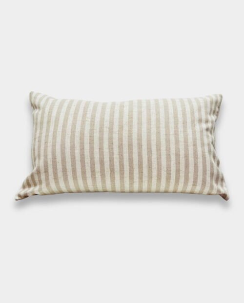 Neutral Ticking Striped Cushion Cover - Rectangular