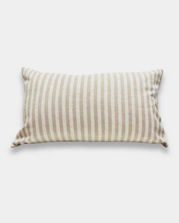 Neutral Ticking Striped Cushion Cover - Rectangular