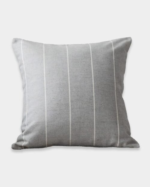 Neutral Grey Striped Cushion Covers