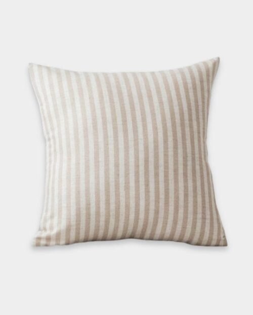 Neutral Ticking Striped Cushion Cover - Square