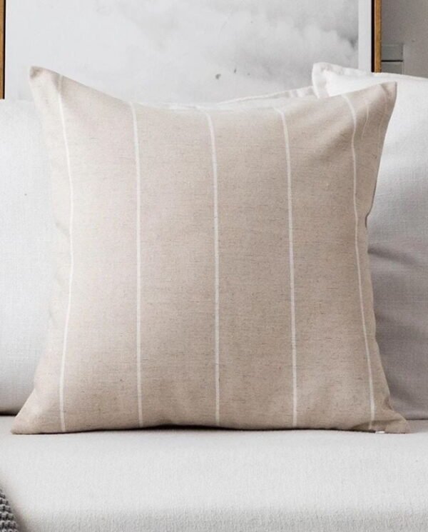 Neutral Harmony Striped Cushion Covers