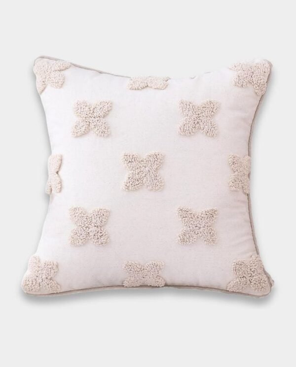 Boho Textured Floral Accent Cushion Cover - Square