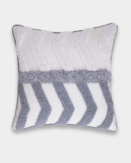 Chevron Stripe Tufted Cushion - Square