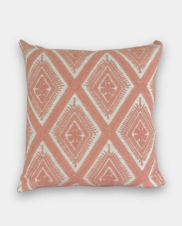 Diamond Pattern Embroidered Cushion - Blush Pink Diamond Pattern Embroidered Cushion Cover - Blush Pink