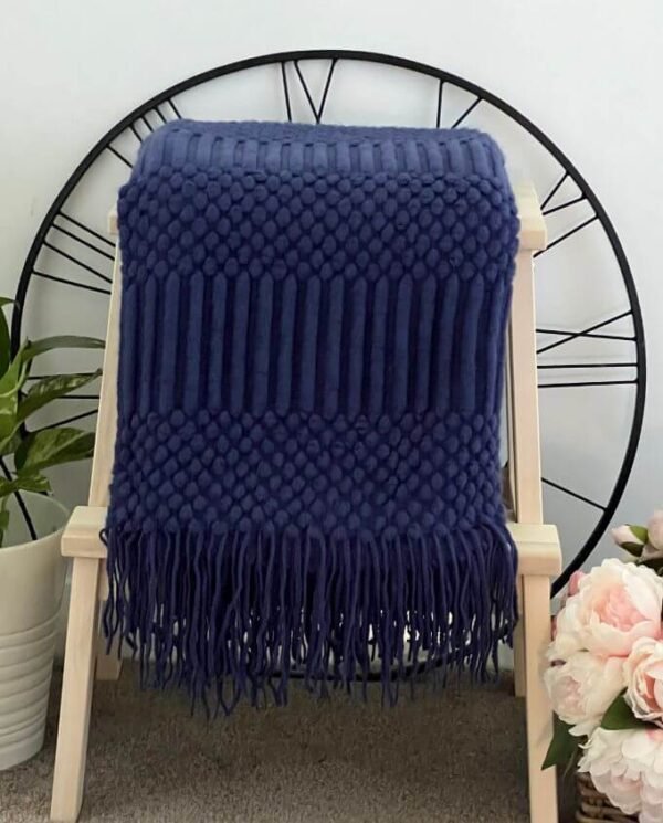 Navy Blue - Cable Throws Cable Throw - Navy Blue