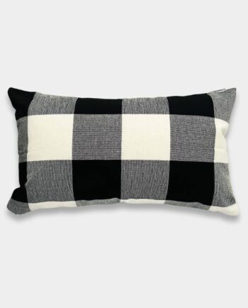 Black and White Checks Cushion Cover