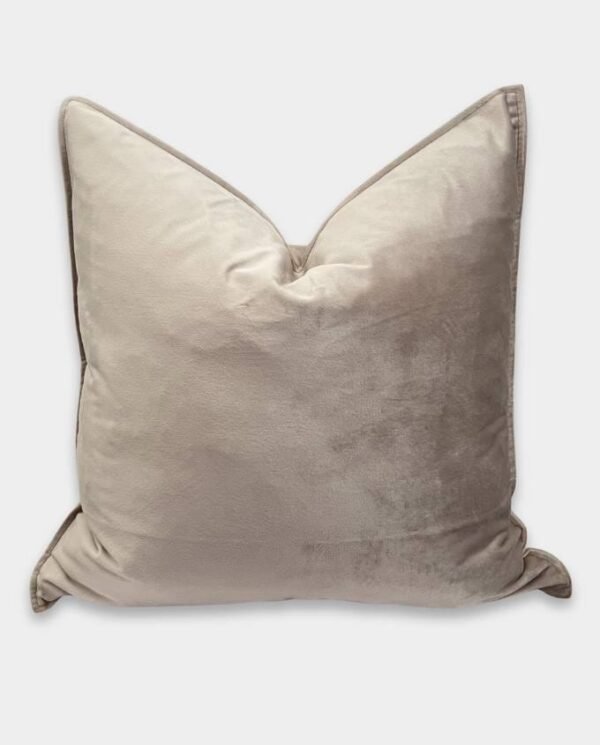 Champagne Plain Velvet Cushion Cover - Champagne