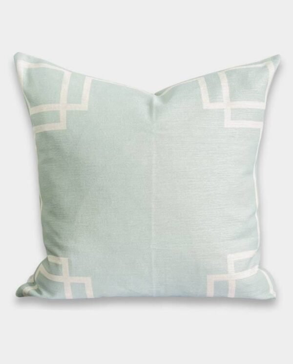 Hamptons Mint Geometric Cushion Cover - Square Hamptons Mint Geometric Cushion Cover - Square