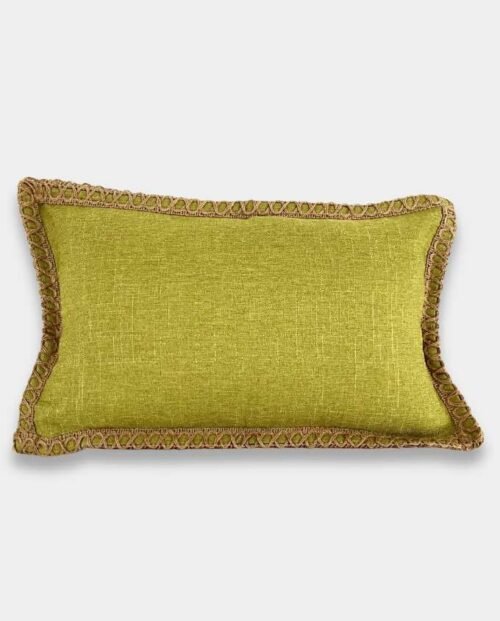 Jute Classic Lumber Breaded Cushion Cover – Olive Green