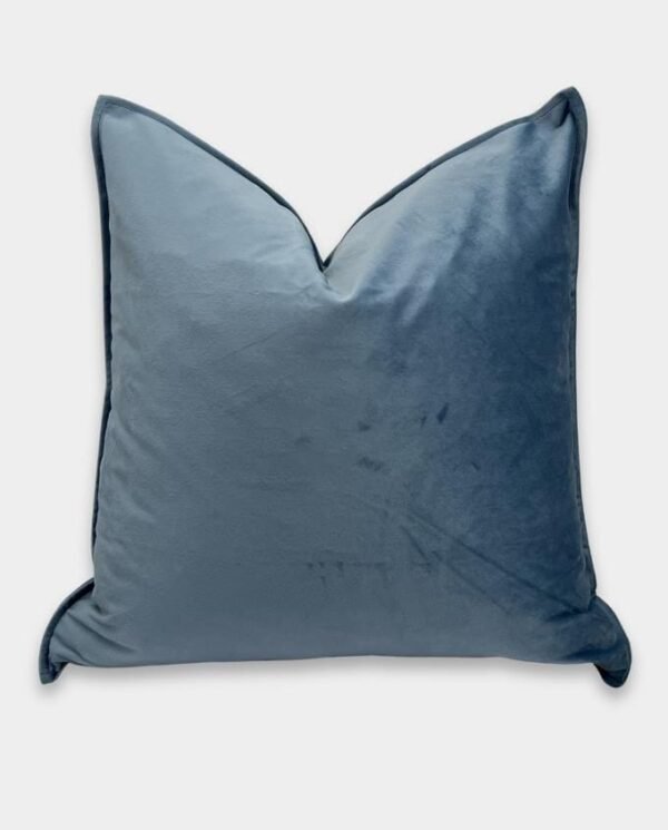 Plain Velvet Cushion Cover (3) Plain Velvet Cushion Cover - Sky Blue