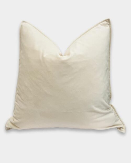 Plain Velvet Cushion Cover - Off White
