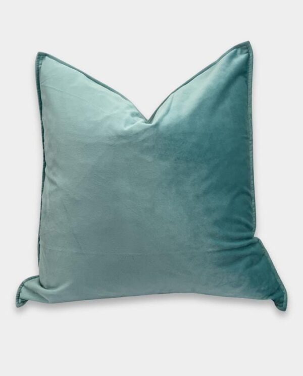 Plain Velvet Cushion Cover - Aqua Green