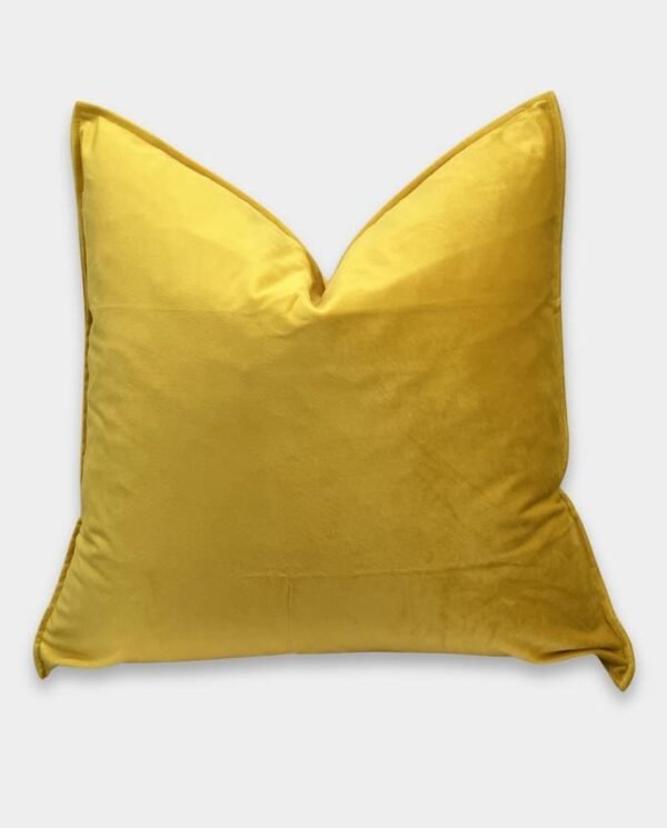 Plain Velvet Cushion Cover (6) Plain Velvet Cushion Cover - Yellow