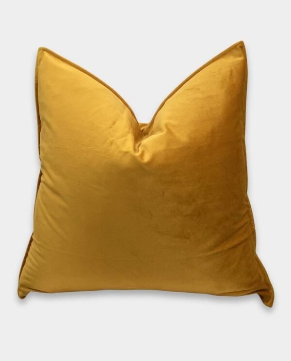 Plain Velvet Cushion Cover - Gold