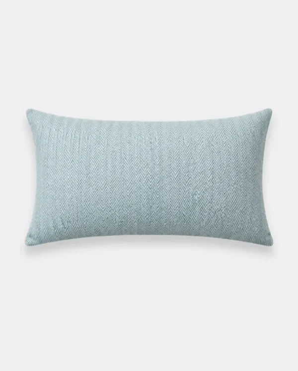 Waves Plain Cushion Cover - Powder Blue - Rectangular